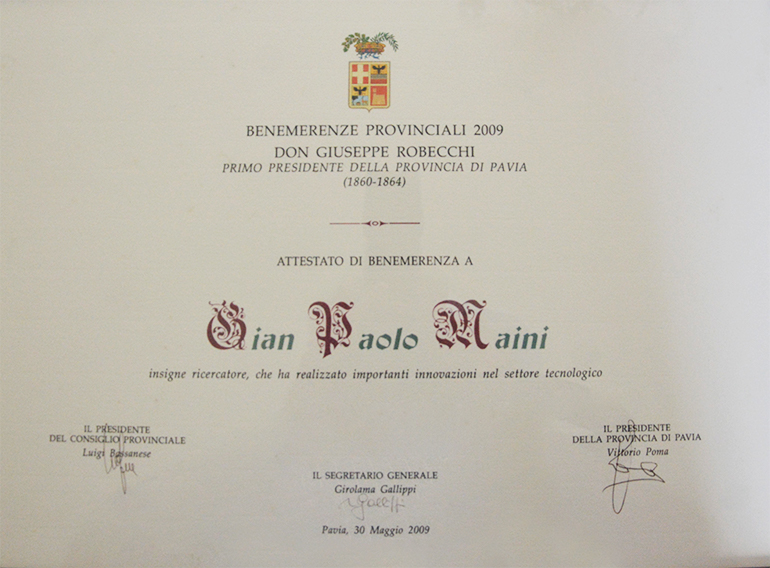 premio Benemerenza Provinciale 2009